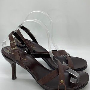 Reaction Brown Leather Sandals - Size 10